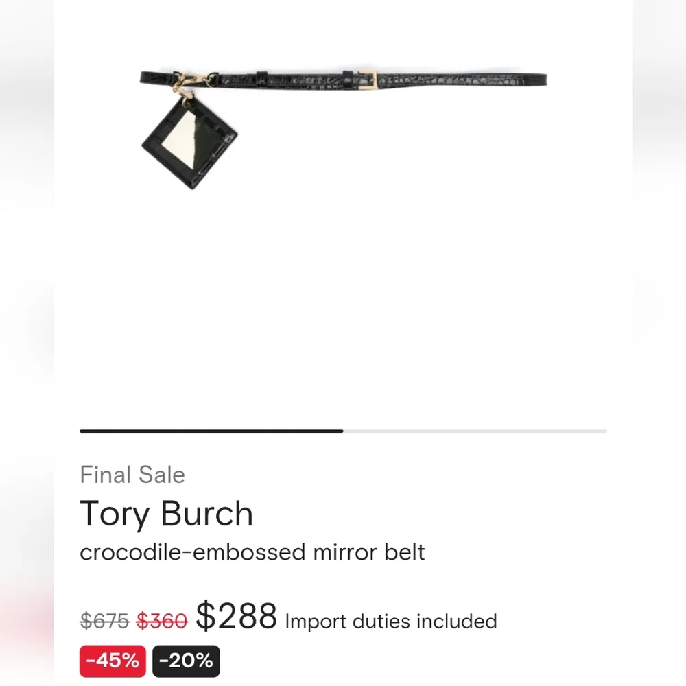 Tory Burch Skinny Charm Belt - Picture 7 of 7